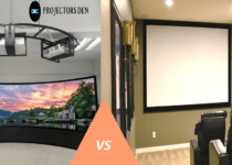 Curved projector screen vs flat