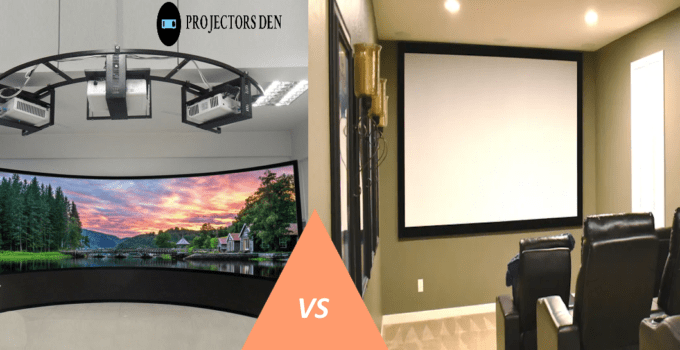 Curved projector screen vs flat